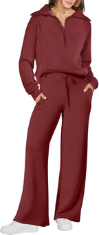 2024 Fall Trendy Outfits Oversized Two Piece Sweatsuit