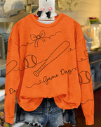 Baseball Game Day Embroidered Sweatshirt