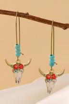 Ladies Western Bull Head Earrings