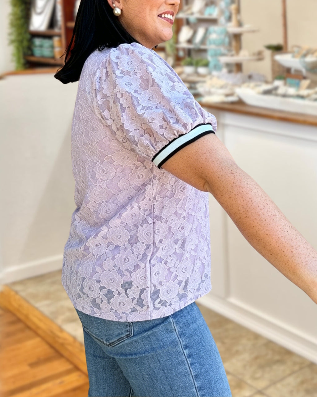 Sweet Meets Structured Lace Top