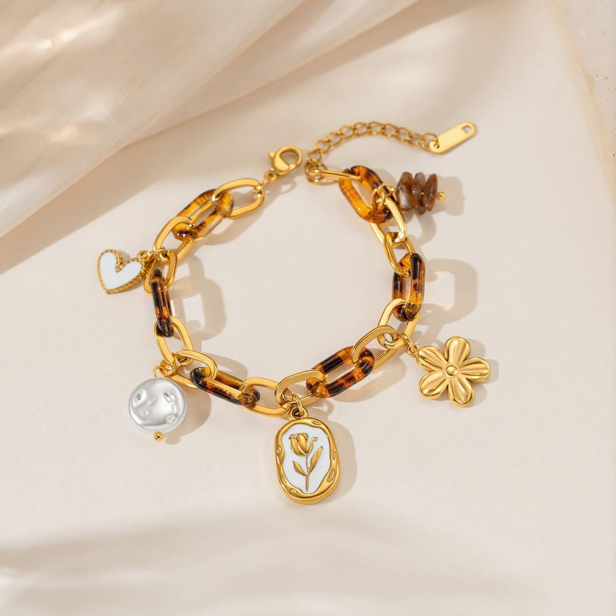 Easy To Love Tortoiseshell Chain Bracelet