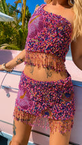 Paradiso Multicolor Beaded Fringe Two-Piece Setets