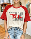 Texas Tech Embroidered Raglan-Sleeve T-Shirt