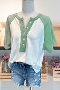 Color Block Henley Top