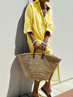 Classic Striped Summer Shirt Dress