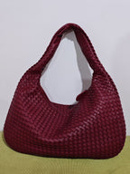 Women's Fashionable Leather Woven Bag