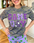 Game Day Embroidered Patch Camouflage Tee