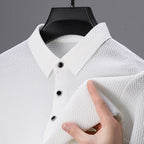 🔥Hot Sale 50% OFF🔥Men's Luxury Quality Ice Silk Plaid Polo Shirt