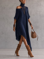Asymmetric Off-Shoulder Maxi Dress