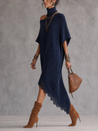Asymmetric Off-Shoulder Maxi Dress