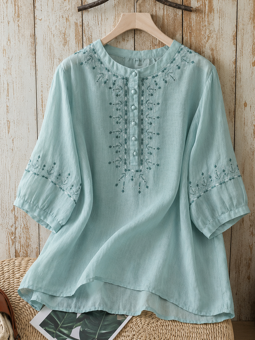 New Arrivals🔥Lightweight Cotton Linen Pullover Blouse Oversized Fit