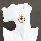 Independence Day Beaded Star Earrings