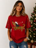 Dachshund Christmas Lights Graphic T-Shirt