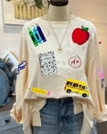 Oversized School Sequined Sweatshirt