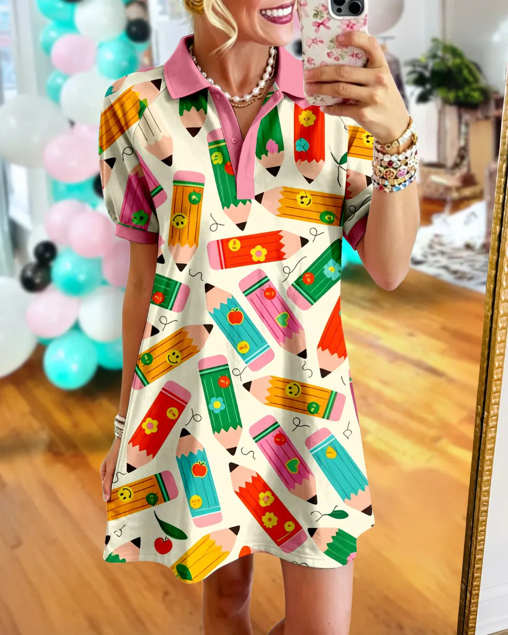 Vibrant Colorful Pencil Dress