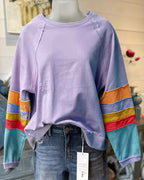 Color Block Sleeve Sweatshirt