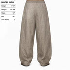 Men Viking Rune Linen Harem Pants