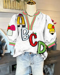 ABCD Contrast Trim Satin Top
