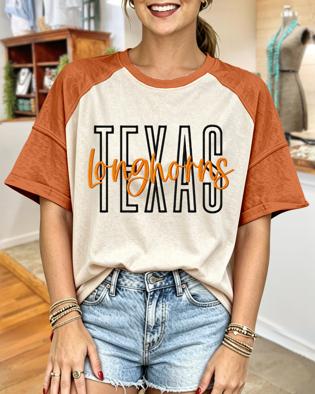 Texas Longhorns Embroidered T-Shirt