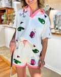 Golf Sequins Short Set