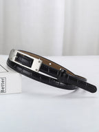 Women's Fashionable Alligator Leather Thin Belt
