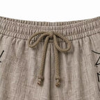 Men Viking Rune Linen Harem Pants
