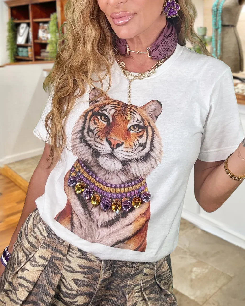 Tigers Game Day Gem Tee