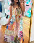 Bohemian Patchwork Maxi Dress