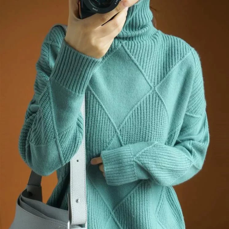 AUTUMN FLASH SALE🔥CASHMERE TURTLENECK SWEATER CARDIGAN