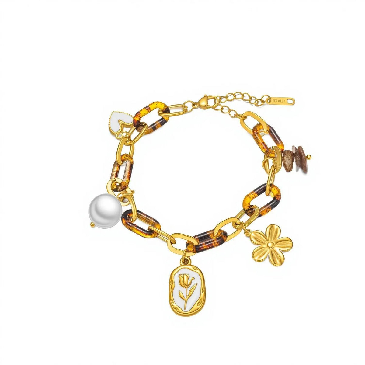 Easy To Love Tortoiseshell Chain Bracelet