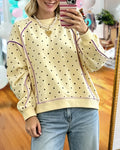 Chic Polka-Dot Sweatshirt