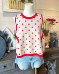 The Fun Polka Dot Trim Tank