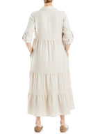 ⏰ LAST DAY SAVE 50% 💥Women's Tiered Long Sleeve Gauze Shirtdress