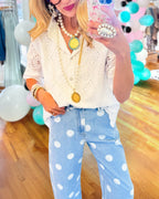 The Eyelet Scallop Blouse