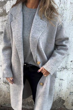 🎄Christmas Sale🔥Solid Color Lapel Long Sleeve Loose Casual Jacket- 48% OFF