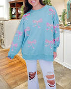 Sweet Bow Sequin Sweatshirt
