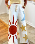Sun and Star Patch Wide-Leg Pant