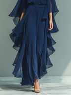 Midnight Grace Chiffon Two-Piece Set
