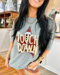 TOUCH DOWN Football Star Print T-Shirt