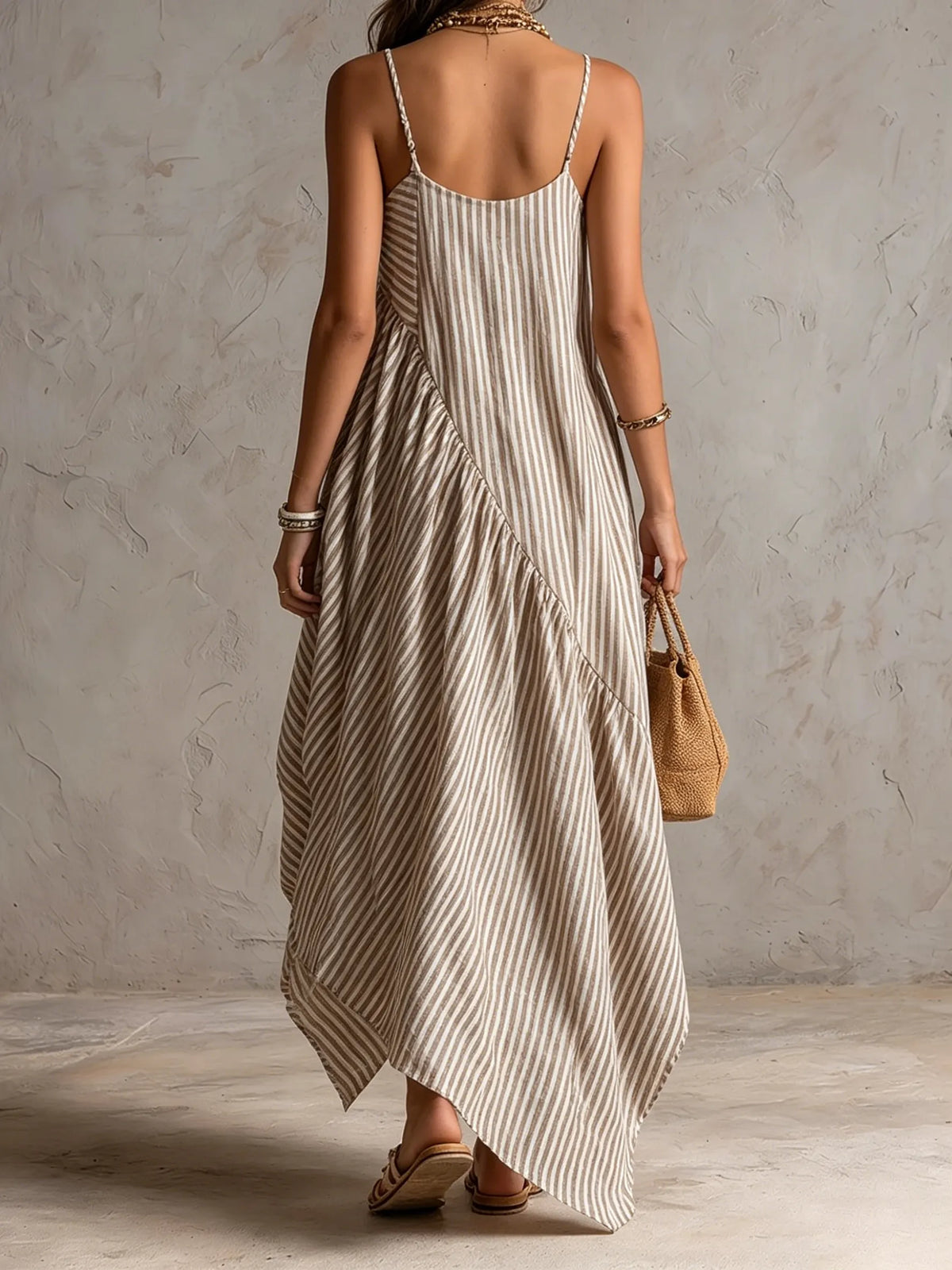 Striped Bohemian Maxi Dress