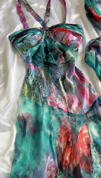 A Tropical Underwater Silk Dress