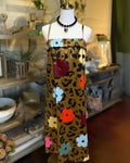 Floral Leopard Print Satin Slip Dress