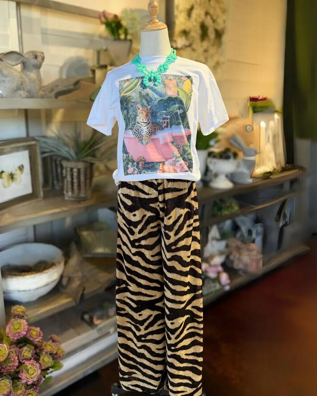 Zebra Print Relaxed Pants