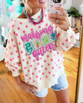Mahjong Sequined Polka Dot Pullover