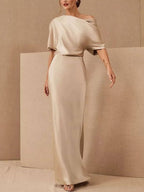 Temperament Strapless Elegant Satin Women's Gowns