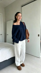 Cozy Sweater Collection for Fall 3 Styles Off Shoulder Cable Knit Mock Neck