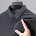 🔥Hot Sale 50% OFF🔥Men's Luxury Quality Ice Silk Plaid Polo Shirt