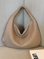 Women's Fashionable Leather Woven Bag