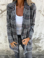 🎄Christmas Sale🔥 Plaid Lapel Blazer Coat