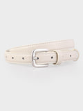 Women's Classic Chic Leather Square - Buckle Belt